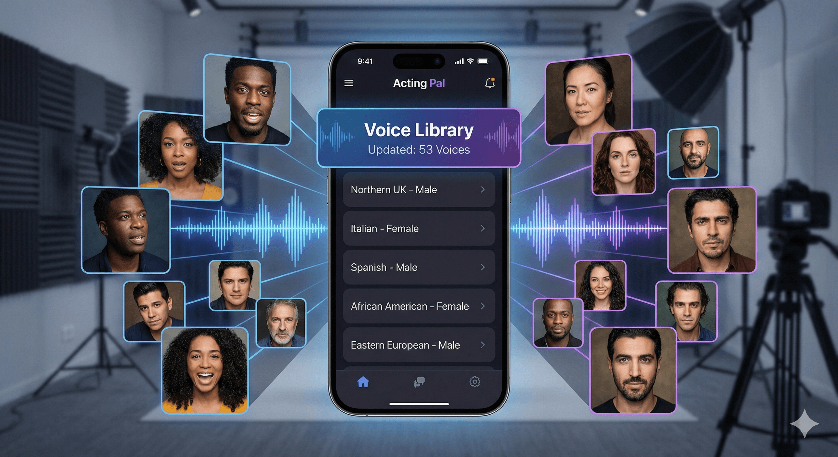 Acting Pal Voice Library: Now 53 AI Voices (January 2026)